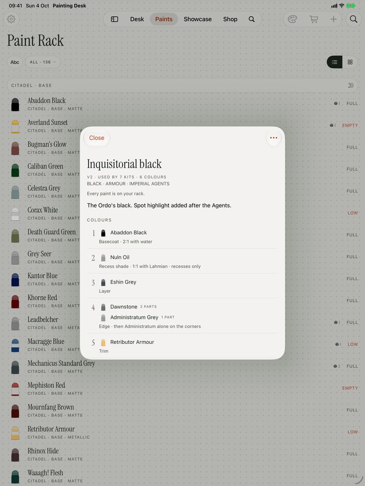 A recipe on iPad